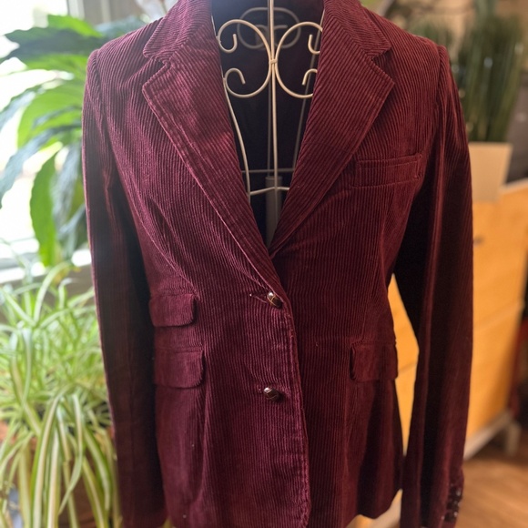 Robert0 Orsini Burgundy 1970’s Vintage Corduroy blazer - Picture 2 of 5